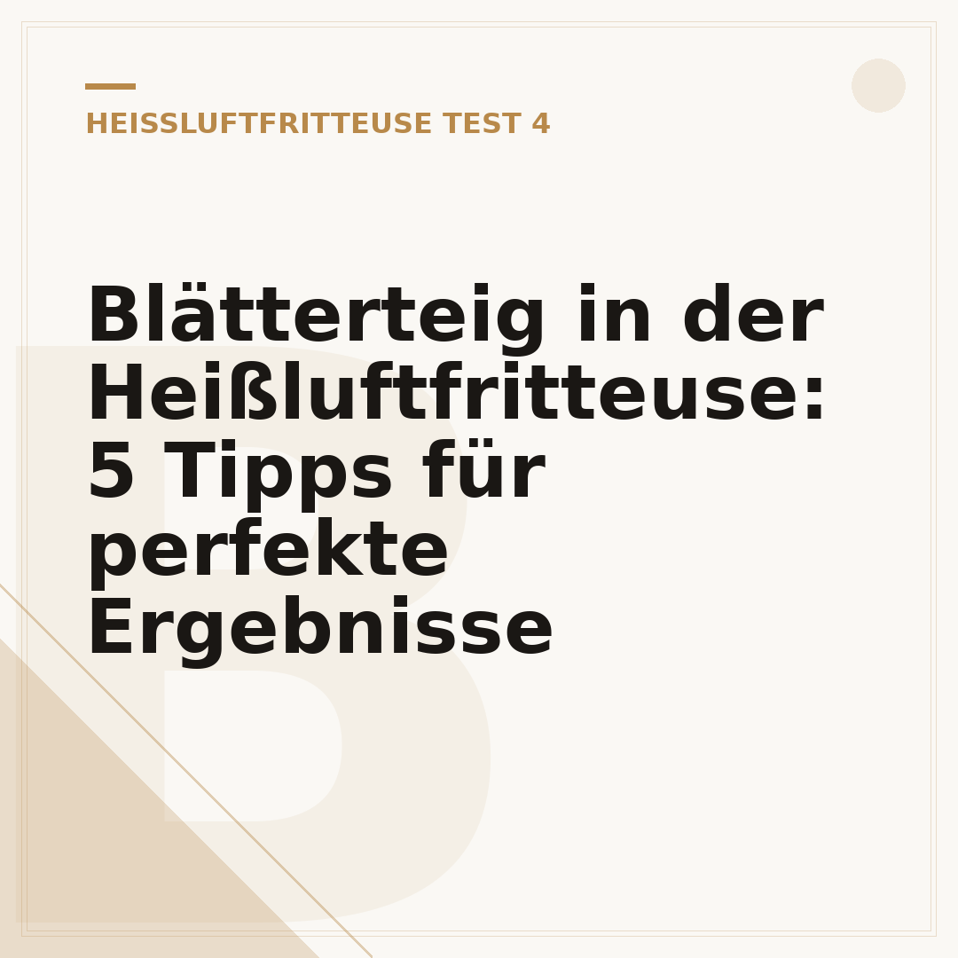 Blätterteig in der Heißluftfritteuse: 5 Tipps für perfekte Ergebnisse