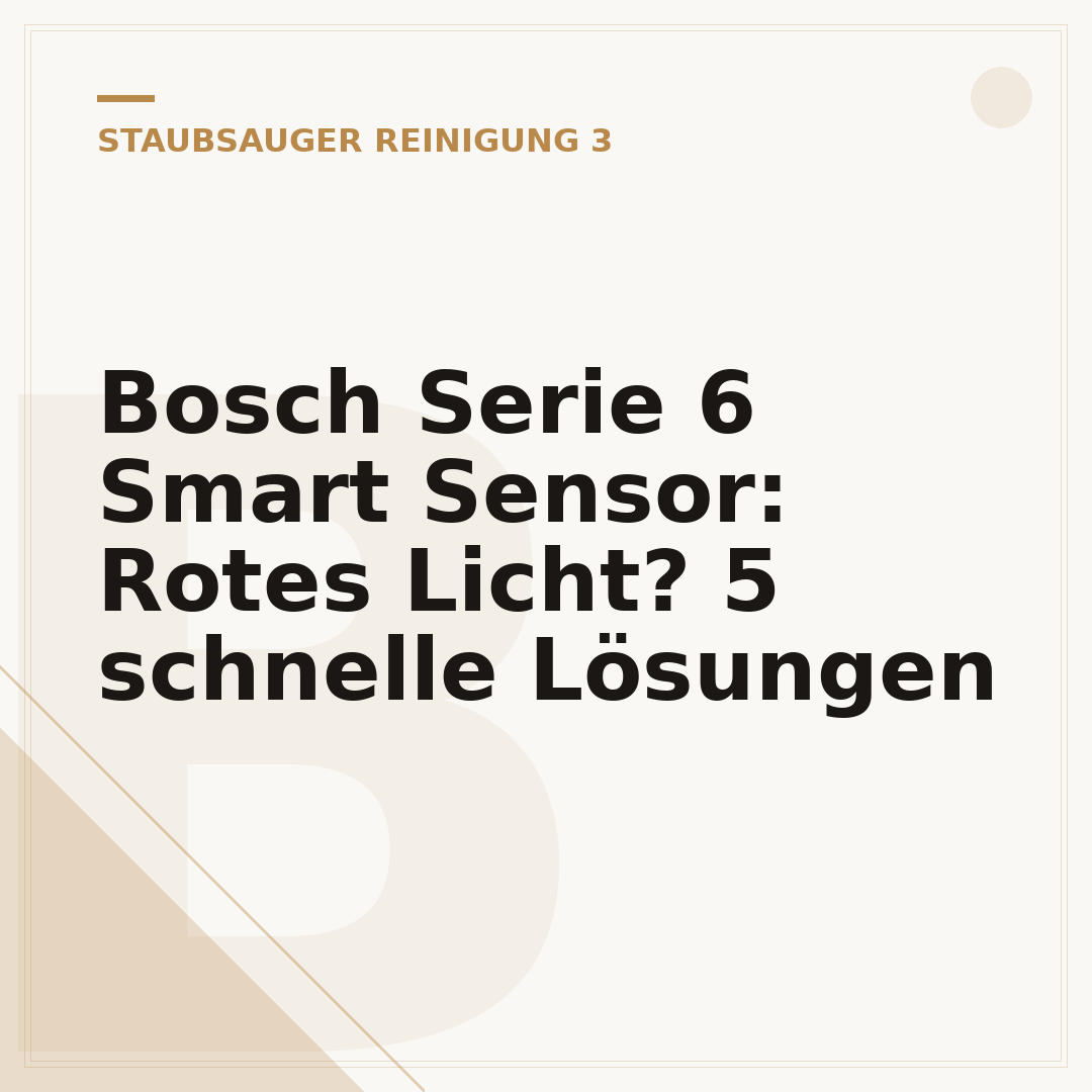 Bosch Serie 6 Smart Sensor: Rotes Licht? 5 schnelle Lösungen