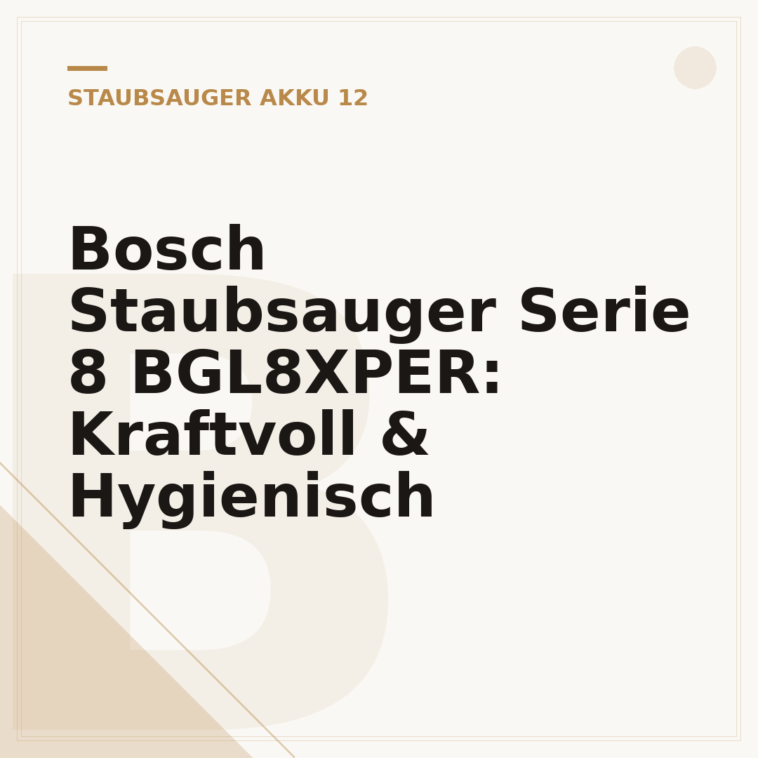 Bosch Staubsauger Serie 8 BGL8XPER: Kraftvoll & Hygienisch