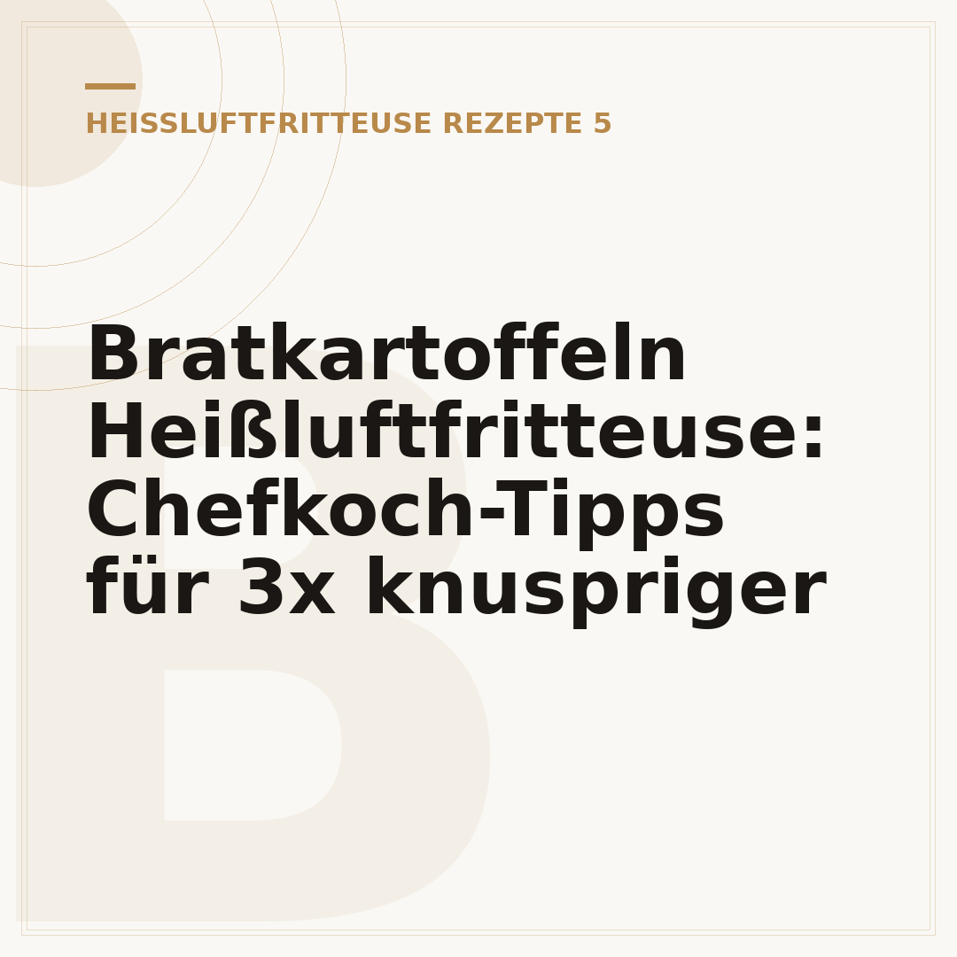 Bratkartoffeln Heißluftfritteuse: Chefkoch-Tipps für 3x knuspriger
