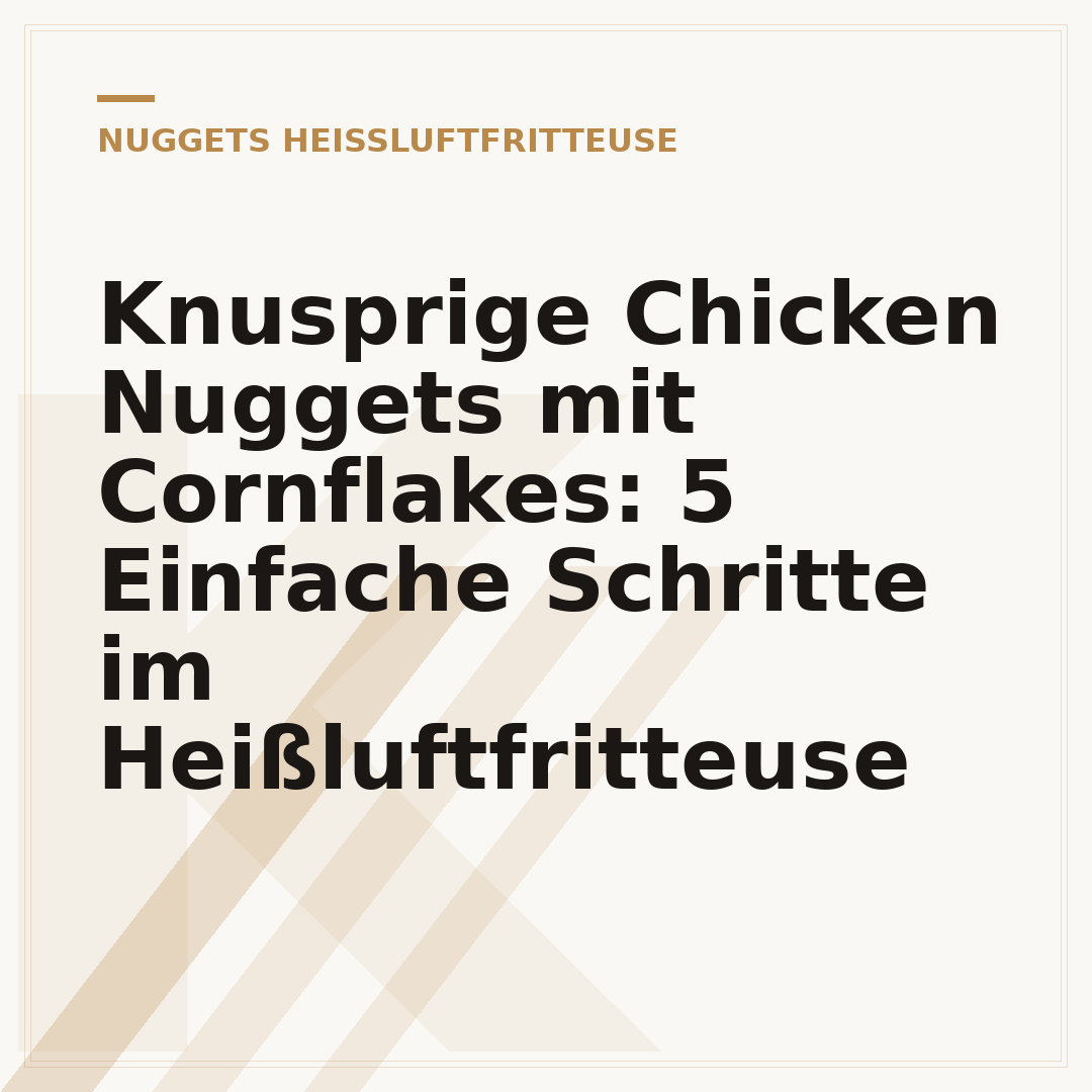 Knusprige Chicken Nuggets mit Cornflakes: 5 Einfache Schritte im Heißluftfritteuse