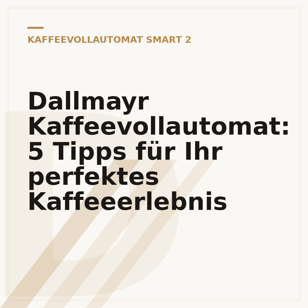Dallmayr Kaffeevollautomat: 5 Tipps für Ihr perfektes Kaffeeerlebnis
