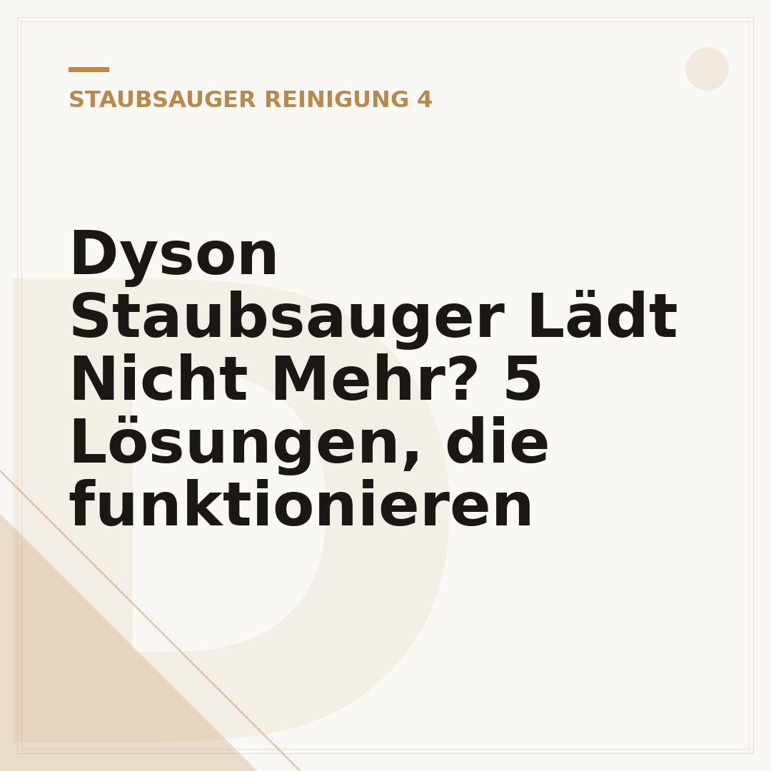 Dyson Staubsauger Lädt Nicht Mehr? 5 Lösungen, die funktionieren
