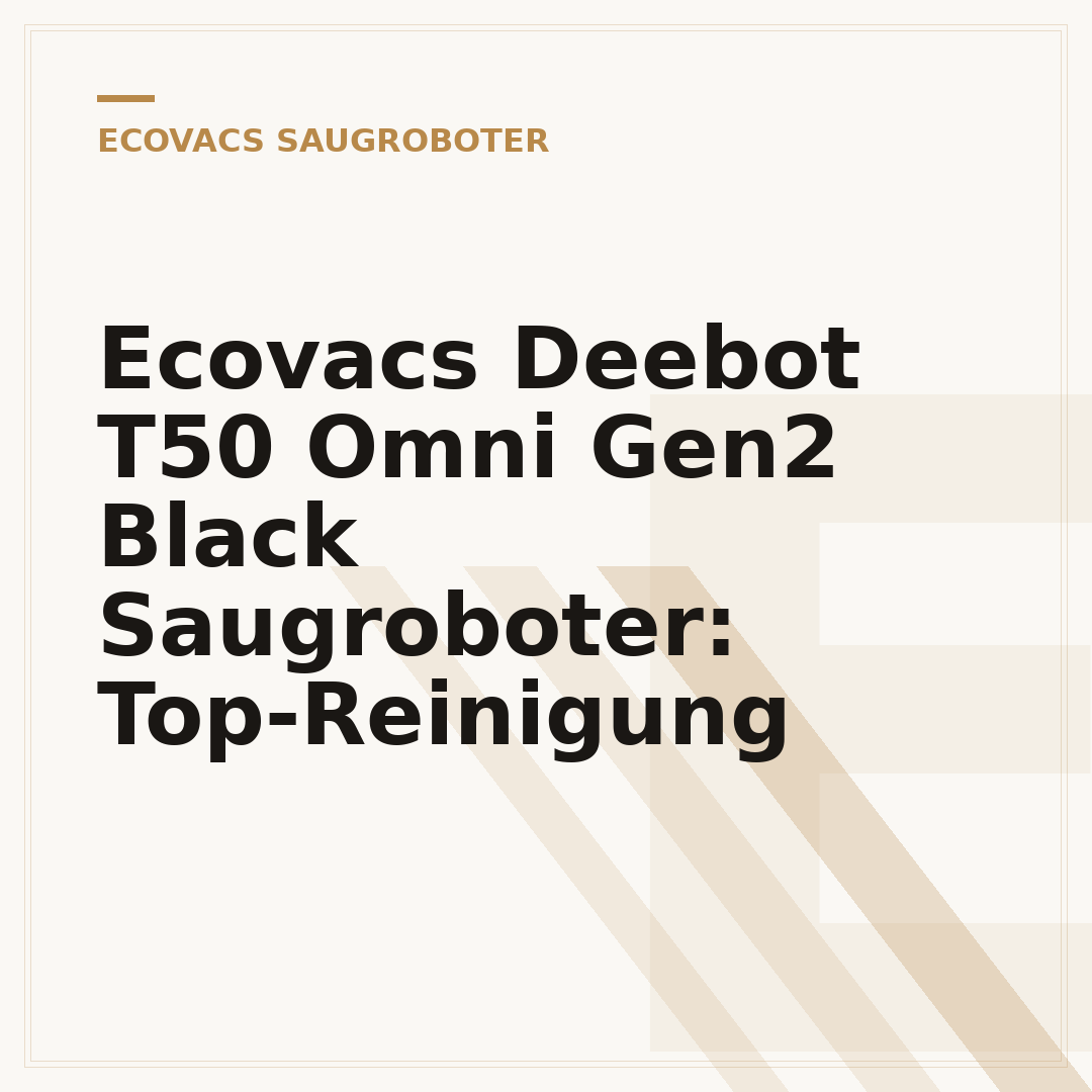 Ecovacs Deebot T50 Omni Gen2 Black Saugroboter: Top-Reinigung