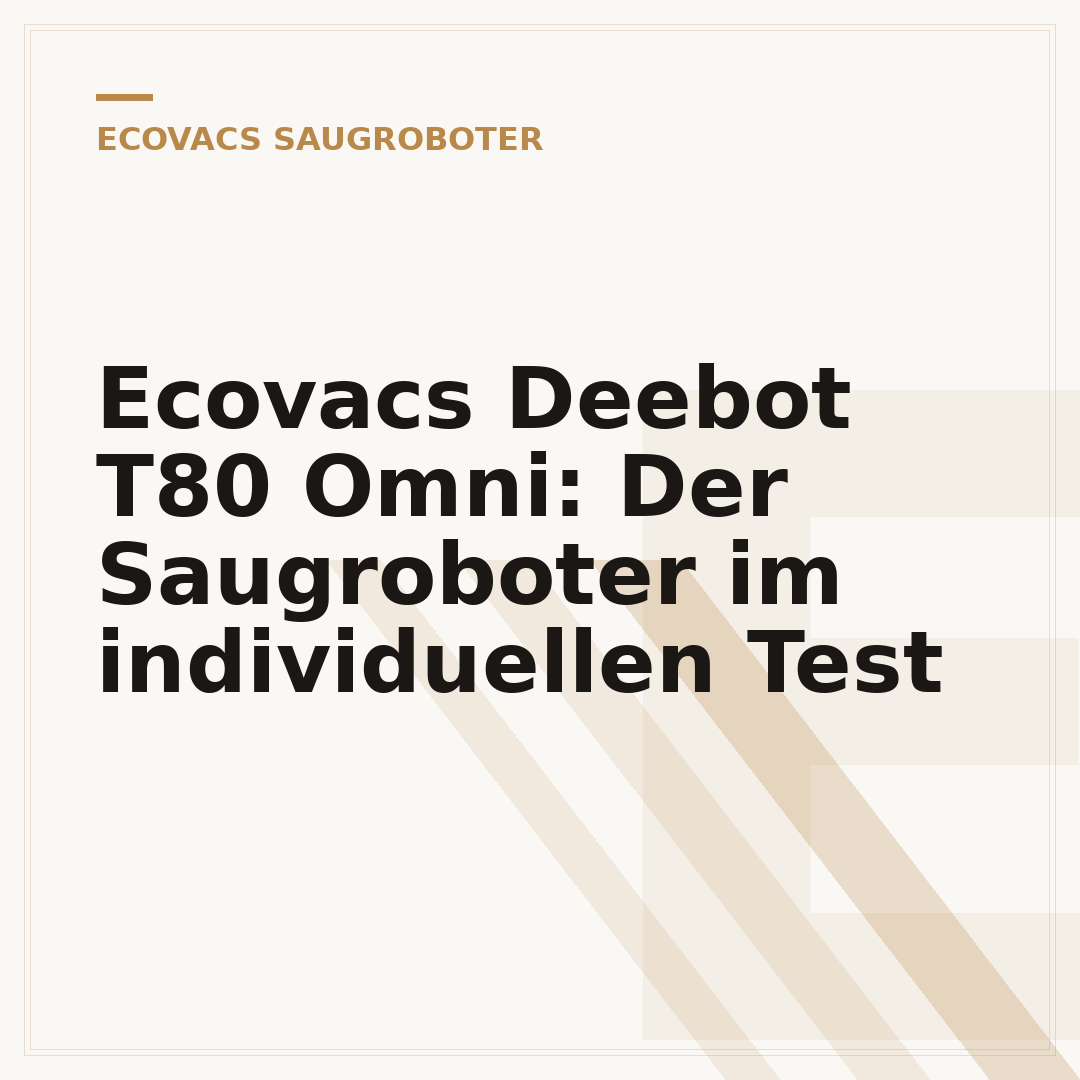 Ecovacs Deebot T80 Omni: Der Saugroboter im individuellen Test