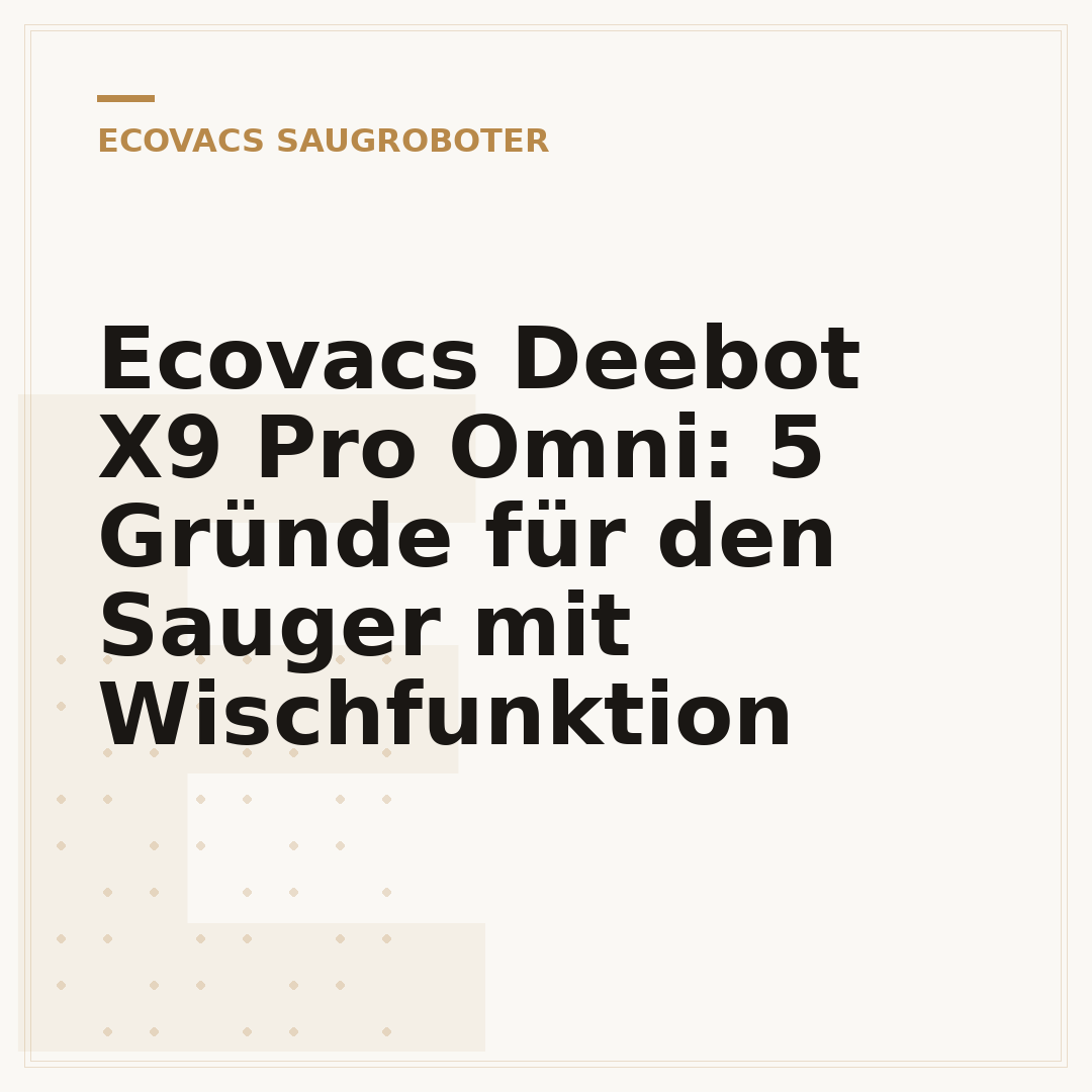 Ecovacs Deebot X9 Pro Omni: 5 Gründe für den Sauger mit Wischfunktion