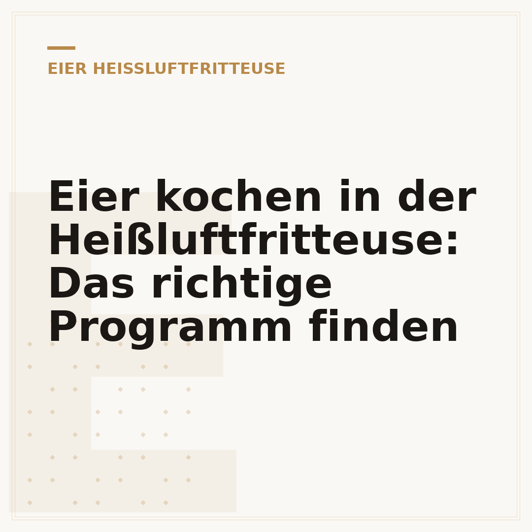 Eier kochen in der Heißluftfritteuse: Das richtige Programm finden