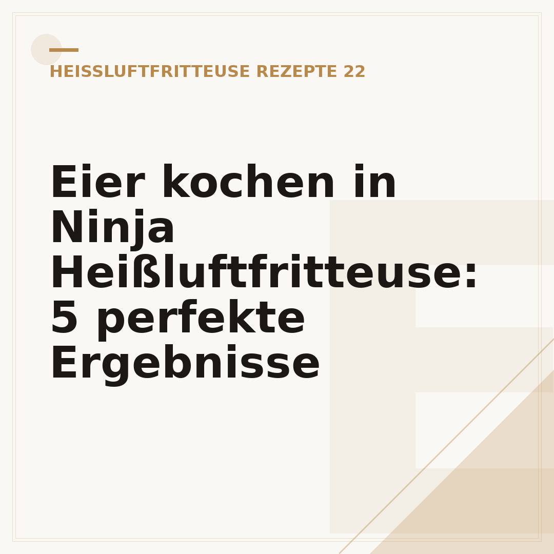 Eier kochen in Ninja Heißluftfritteuse: 5 perfekte Ergebnisse