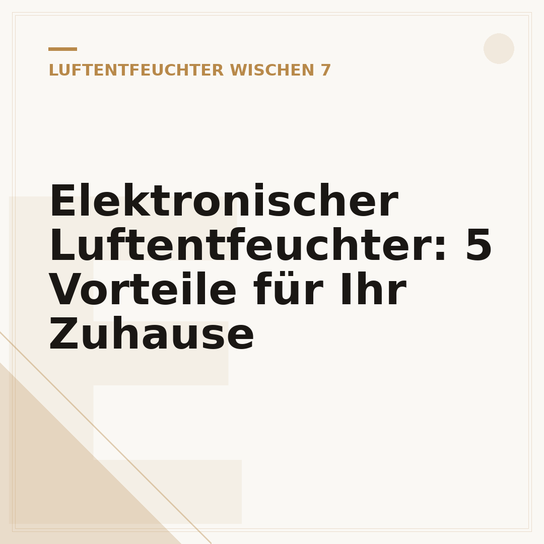 Elektronischer Luftentfeuchter: 5 Vorteile für Ihr Zuhause