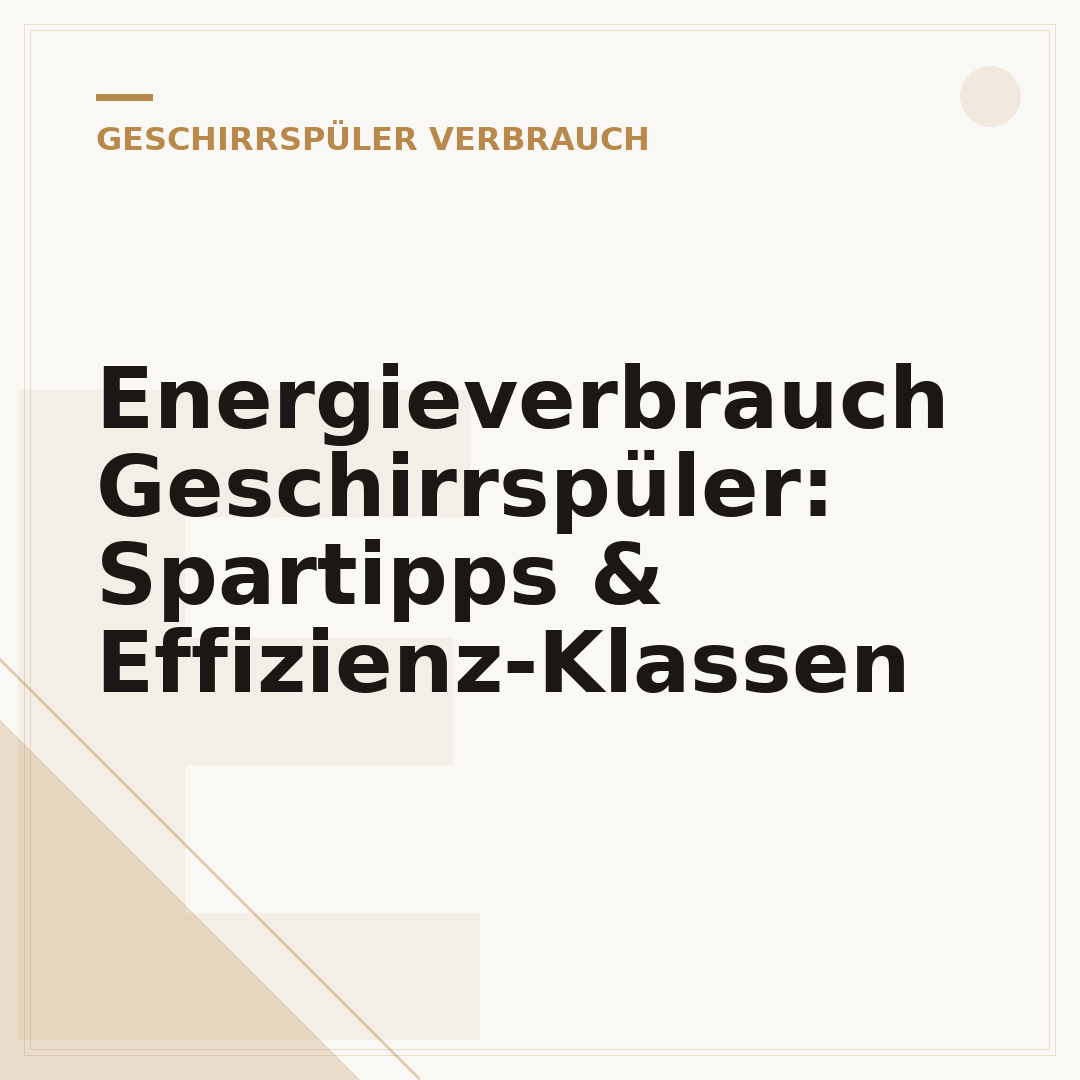 Energieverbrauch Geschirrspüler: Spartipps & Effizienz-Klassen