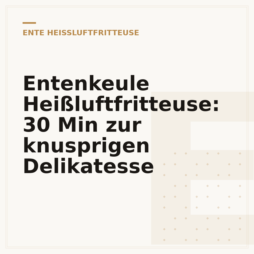 Entenkeule Heißluftfritteuse: 30 Min zur knusprigen Delikatesse