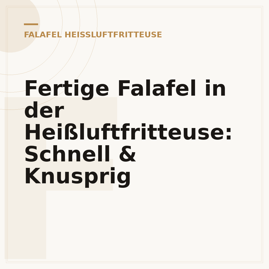 Fertige Falafel in der Heißluftfritteuse: Schnell & Knusprig