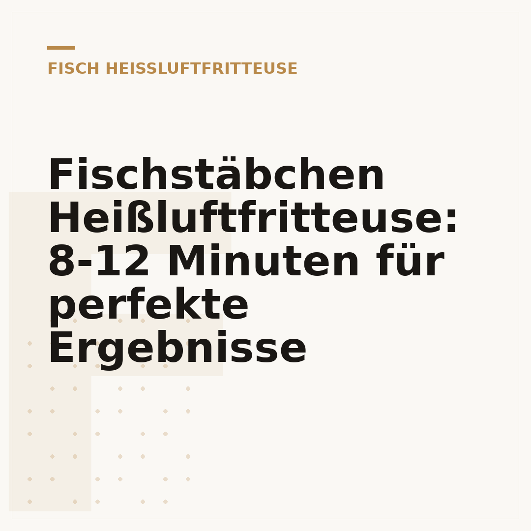 Fischstäbchen Heißluftfritteuse: 8-12 Minuten für perfekte Ergebnisse