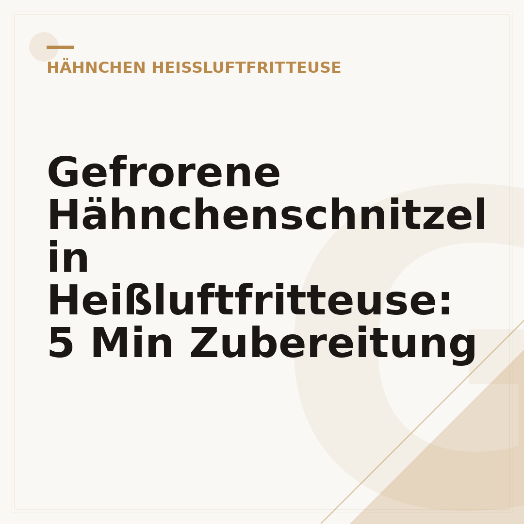 Gefrorene Hähnchenschnitzel in Heißluftfritteuse: 5 Min Zubereitung