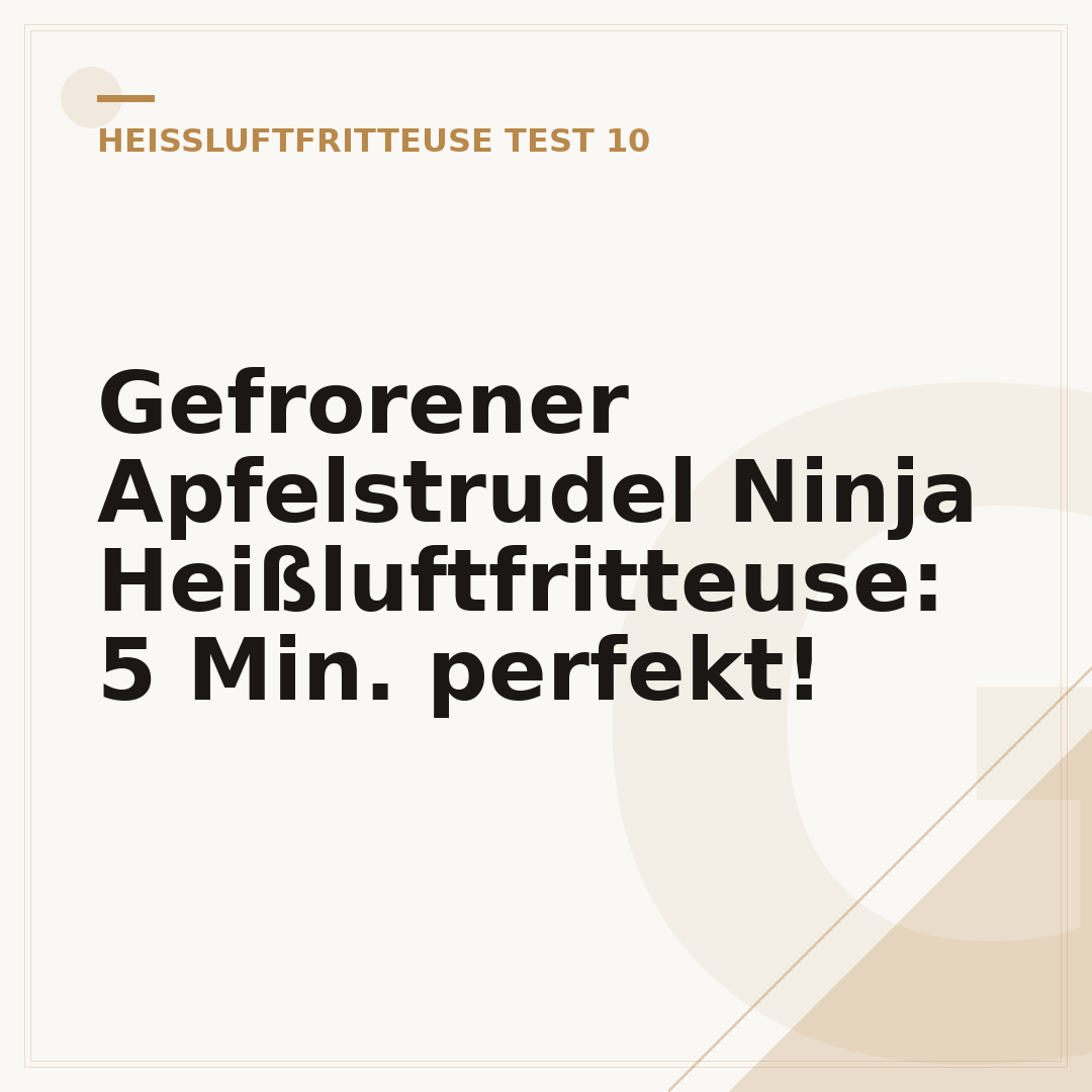 Gefrorener Apfelstrudel Ninja Heißluftfritteuse: 5 Min. perfekt!