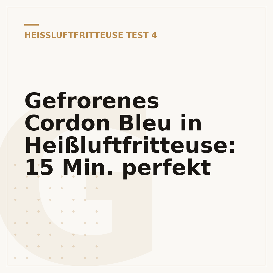 Gefrorenes Cordon Bleu in Heißluftfritteuse: 15 Min. perfekt
