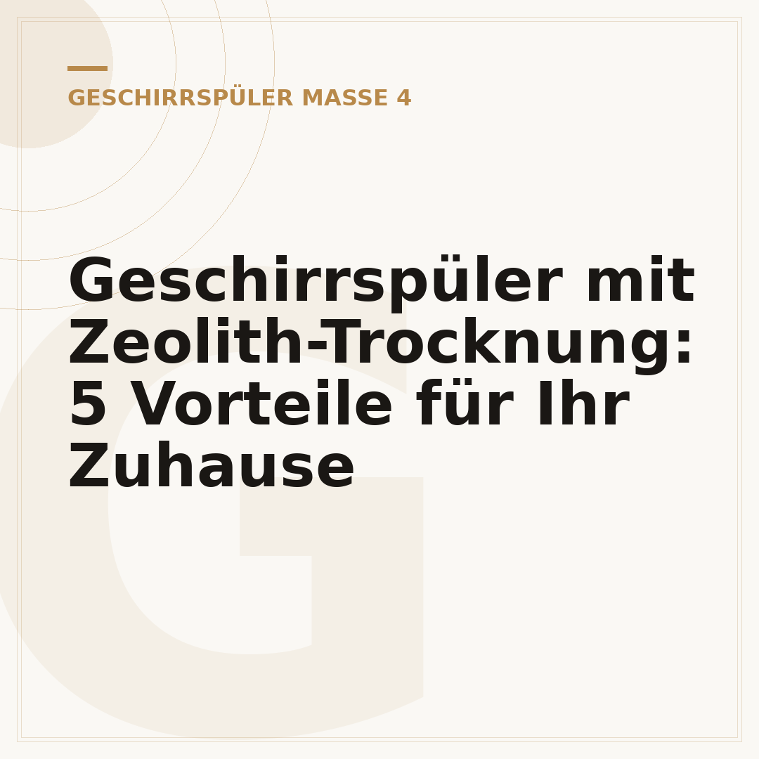 Geschirrspüler mit Zeolith-Trocknung: 5 Vorteile für Ihr Zuhause