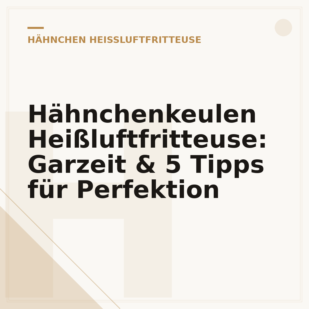 Hähnchenkeulen Heißluftfritteuse: Garzeit & 5 Tipps für Perfektion