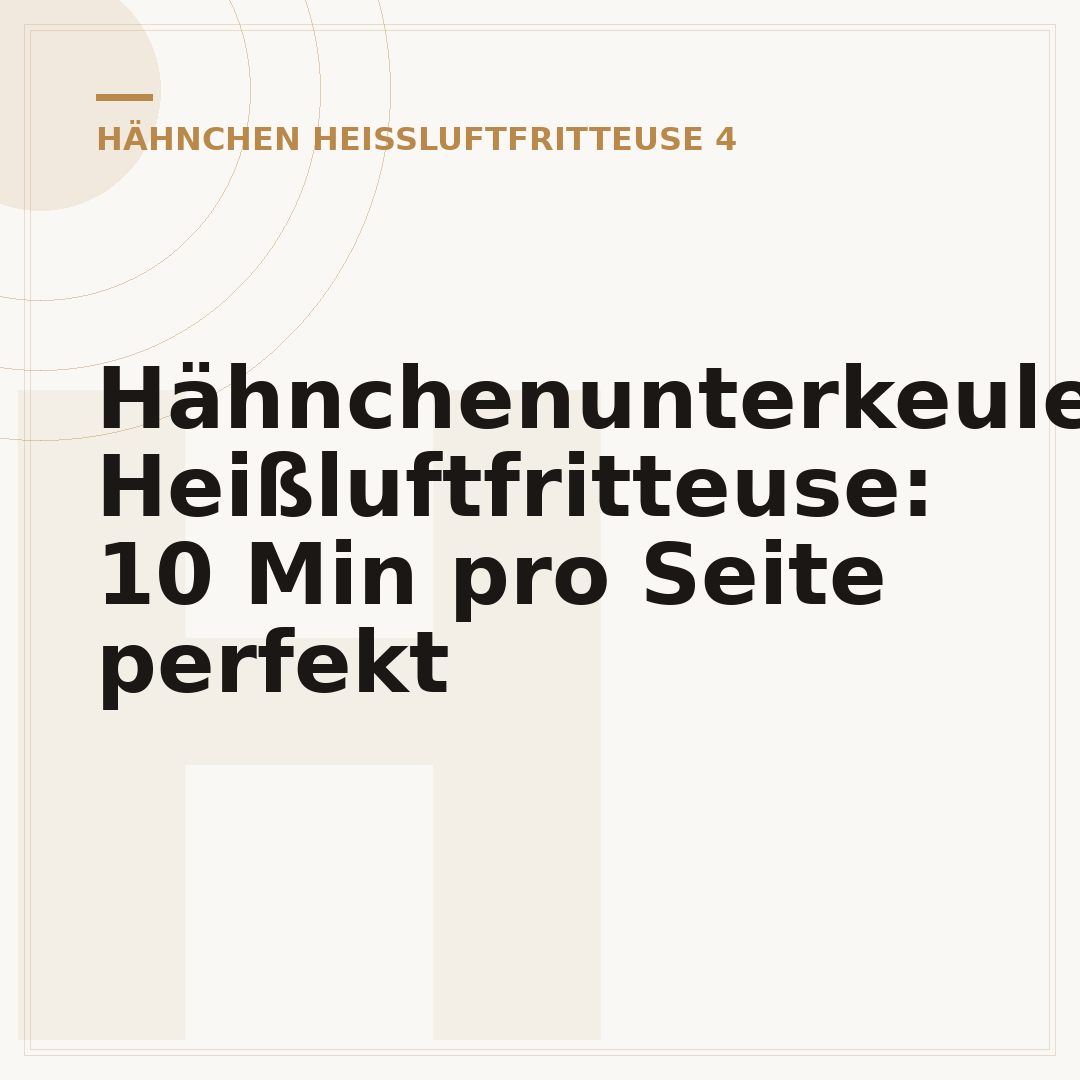 Hähnchenunterkeulen Heißluftfritteuse: 10 Min pro Seite perfekt