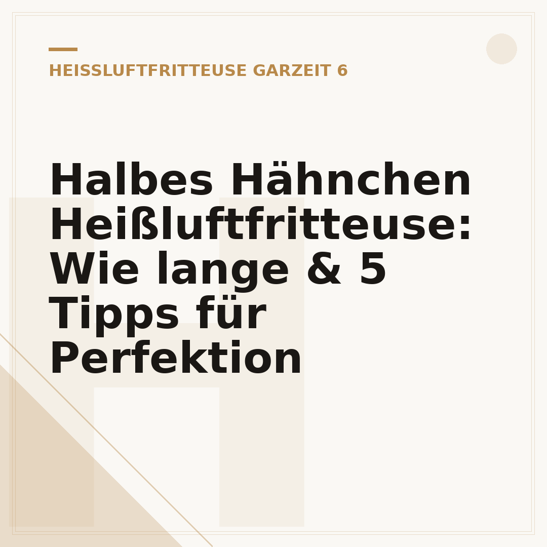 Halbes Hähnchen Heißluftfritteuse: Wie lange & 5 Tipps für Perfektion