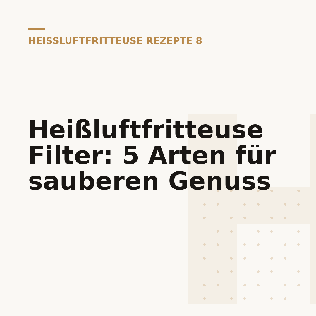 Heißluftfritteuse Filter: 5 Arten für sauberen Genuss