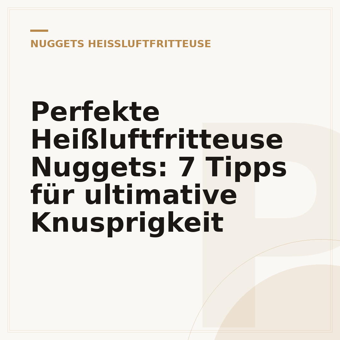 Perfekte Heißluftfritteuse Nuggets: 7 Tipps für ultimative Knusprigkeit