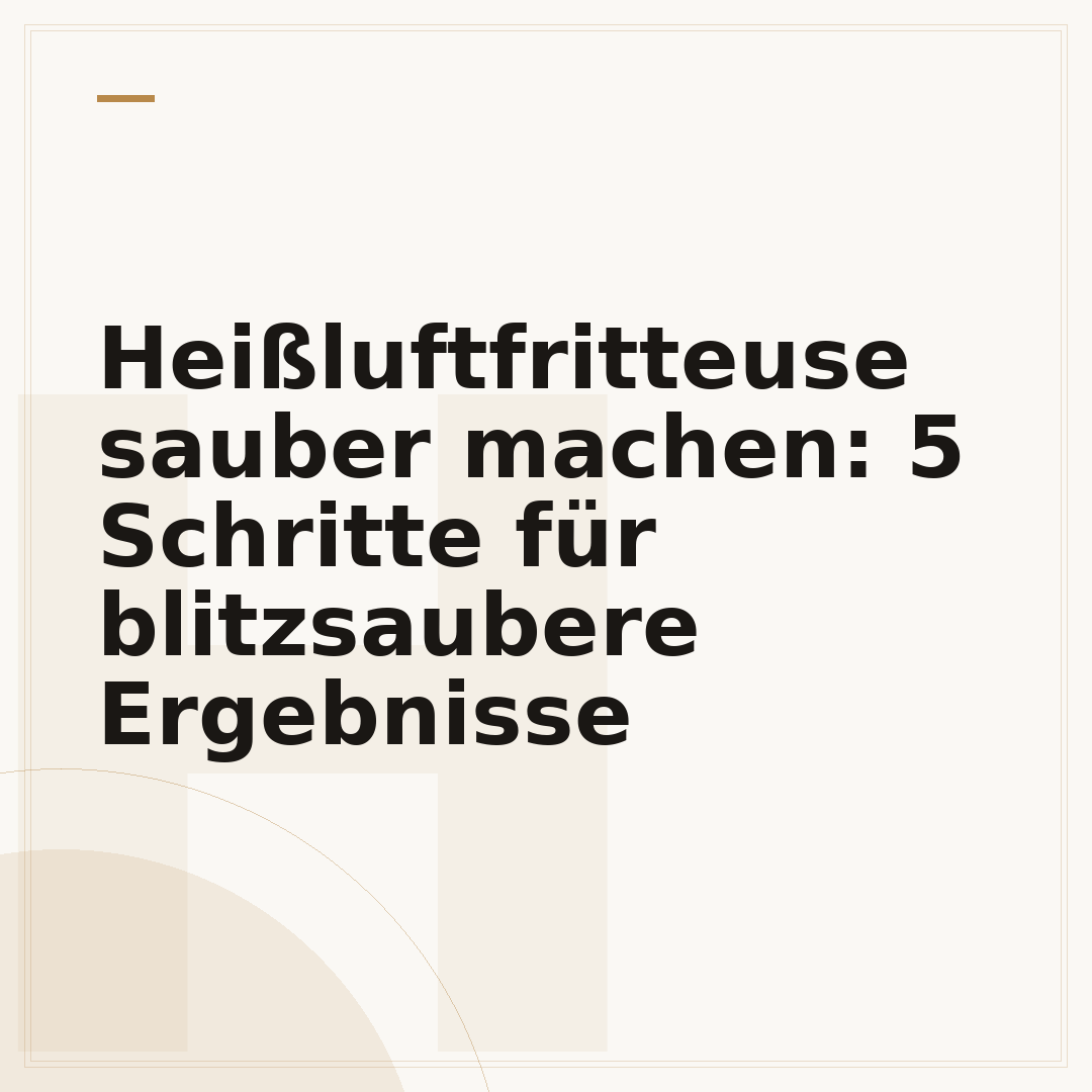 Heißluftfritteuse sauber machen: 5 Schritte für blitzsaubere Ergebnisse