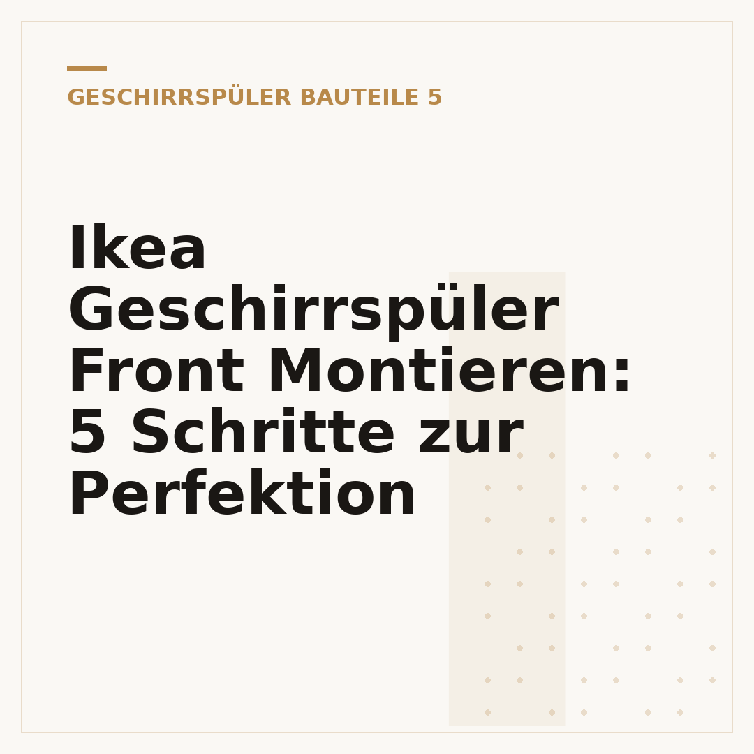 Ikea Geschirrspüler Front Montieren: 5 Schritte zur Perfektion