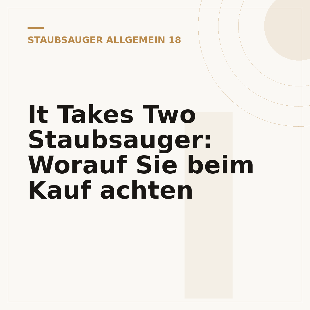 It Takes Two Staubsauger: Worauf Sie beim Kauf achten