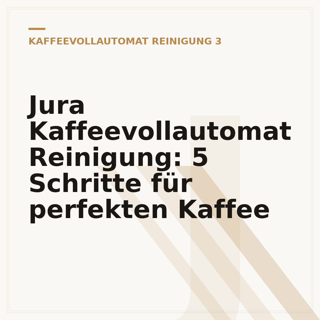 Jura Kaffeevollautomat Reinigung: 5 Schritte für perfekten Kaffee