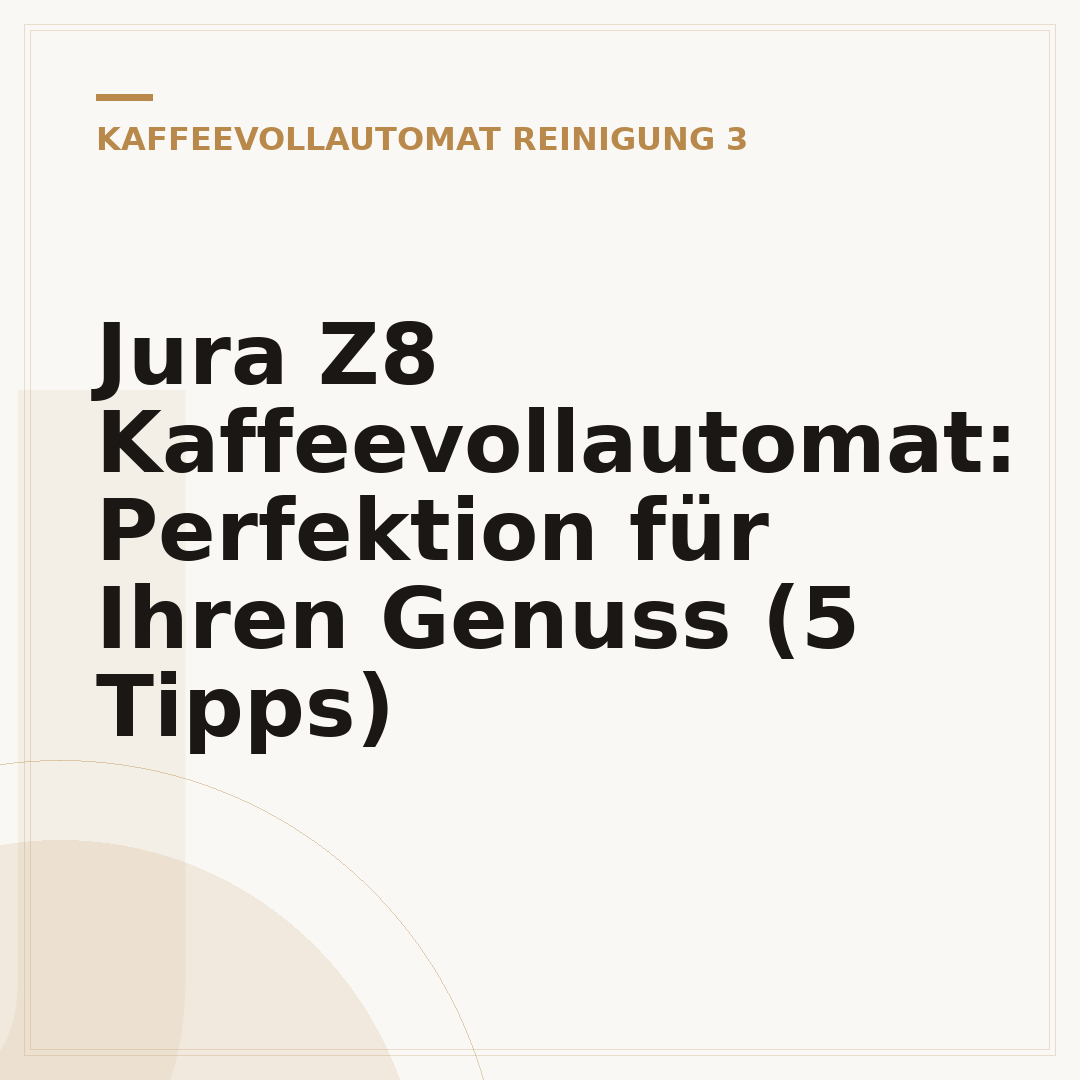 Jura Z8 Kaffeevollautomat: Perfektion für Ihren Genuss (5 Tipps)
