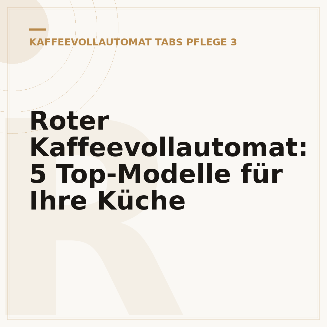 Roter Kaffeevollautomat: 5 Top-Modelle für Ihre Küche