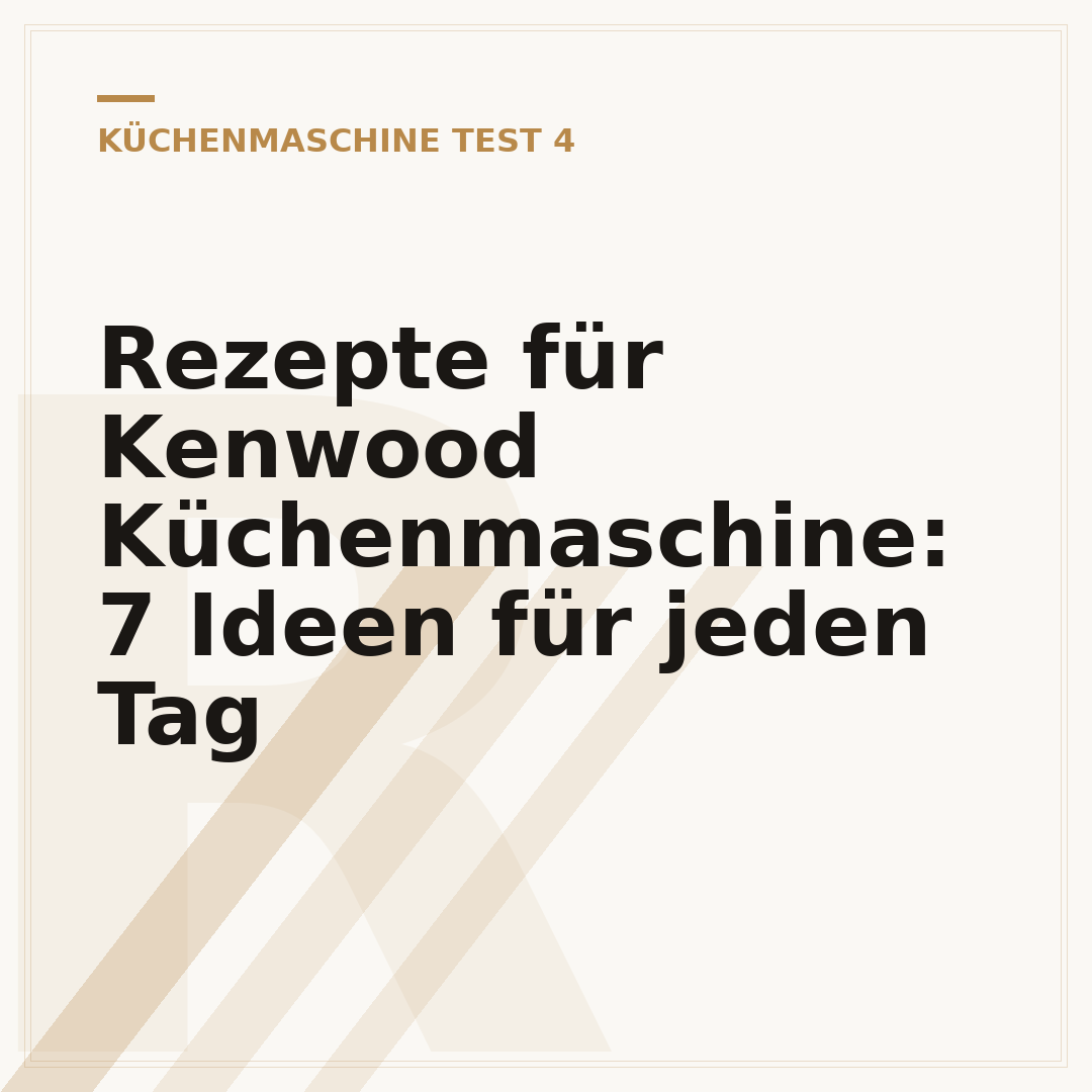 Rezepte für Kenwood Küchenmaschine: 7 Ideen für jeden Tag