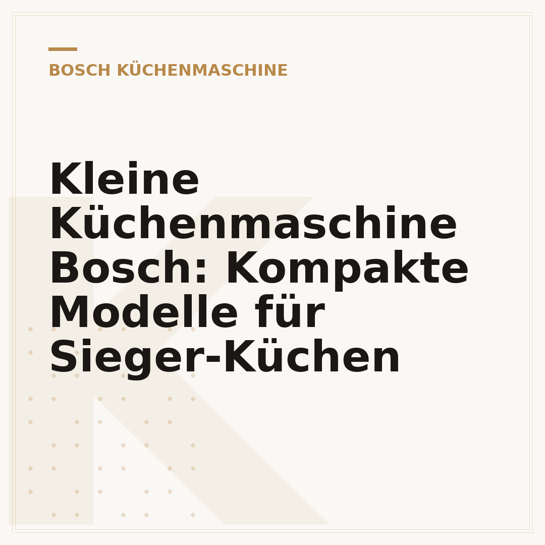 Kleine Küchenmaschine Bosch: Kompakte Modelle für Sieger-Küchen