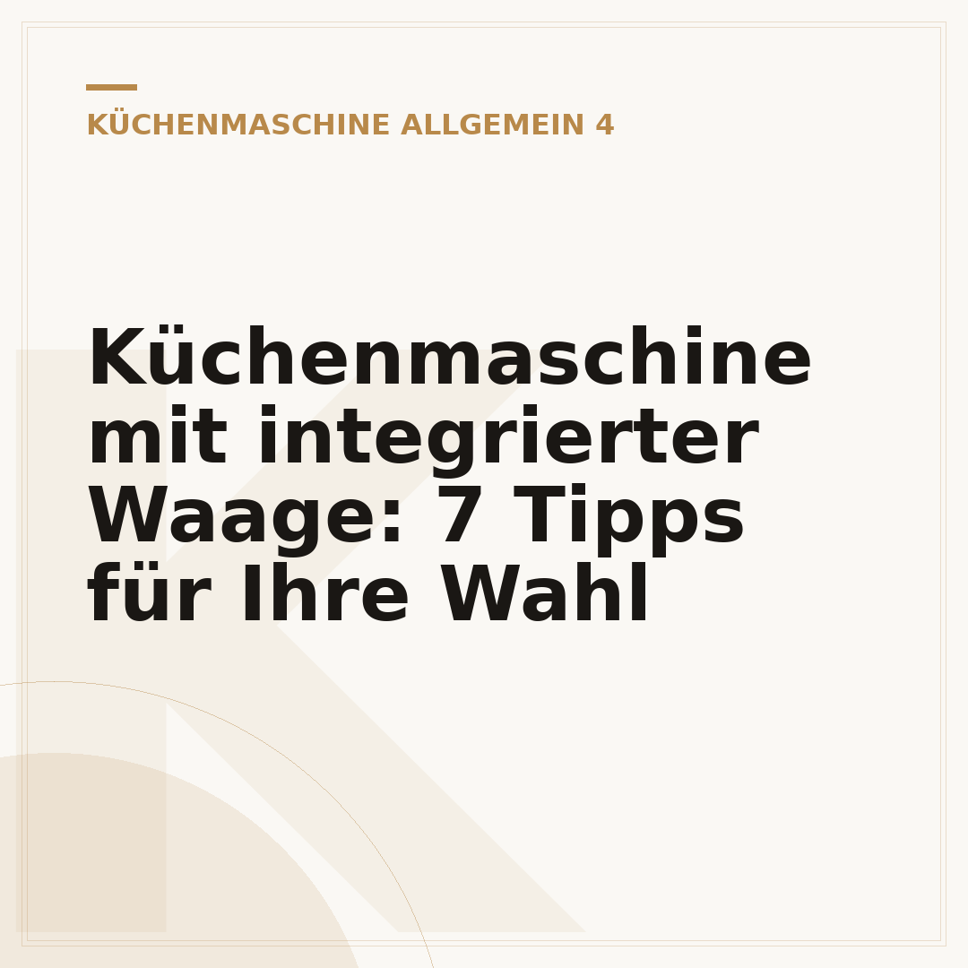 Küchenmaschine mit integrierter Waage: 7 Tipps für Ihre Wahl