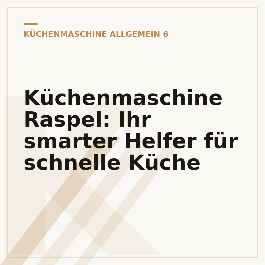 Küchenmaschine Raspel: Ihr smarter Helfer für schnelle Küche