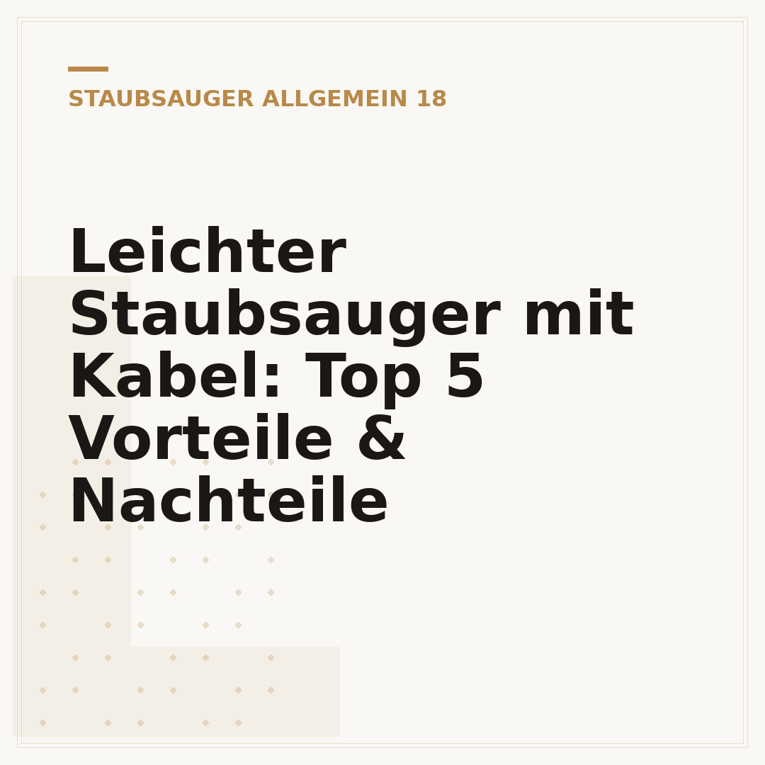 Leichter Staubsauger mit Kabel: Top 5 Vorteile & Nachteile