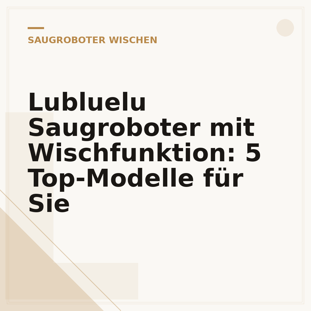 Lubluelu Saugroboter mit Wischfunktion: 5 Top-Modelle für Sie
