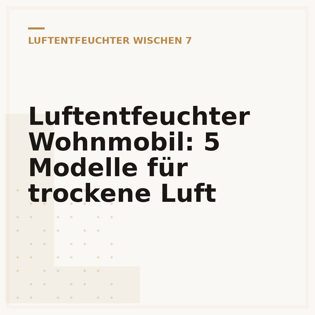 Luftentfeuchter Wohnmobil: 5 Modelle für trockene Luft