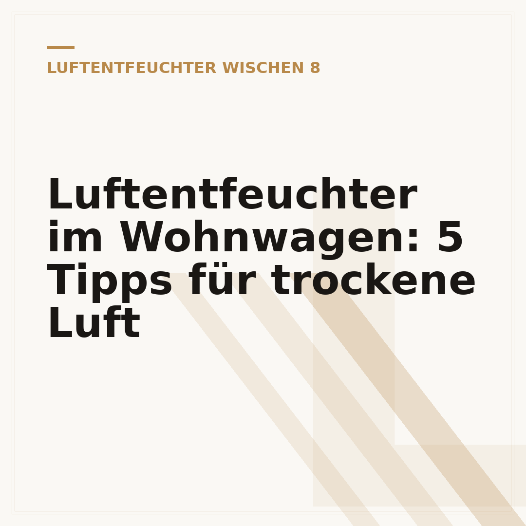 Luftentfeuchter im Wohnwagen: 5 Tipps für trockene Luft