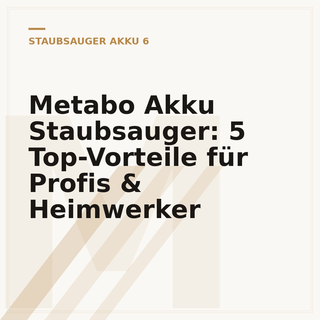 Metabo Akku Staubsauger: 5 Top-Vorteile für Profis & Heimwerker