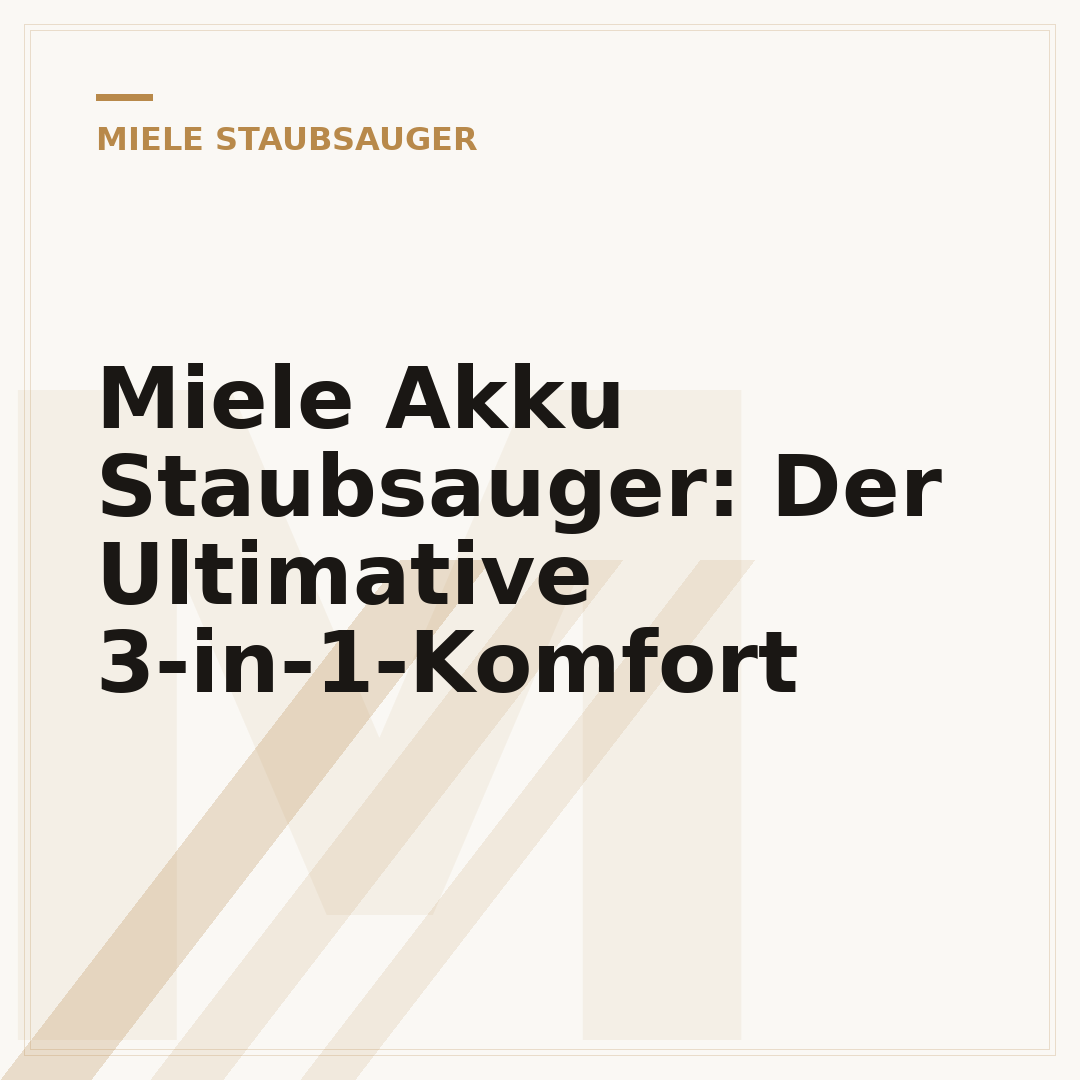 Miele Akku Staubsauger: Der Ultimative 3-in-1-Komfort