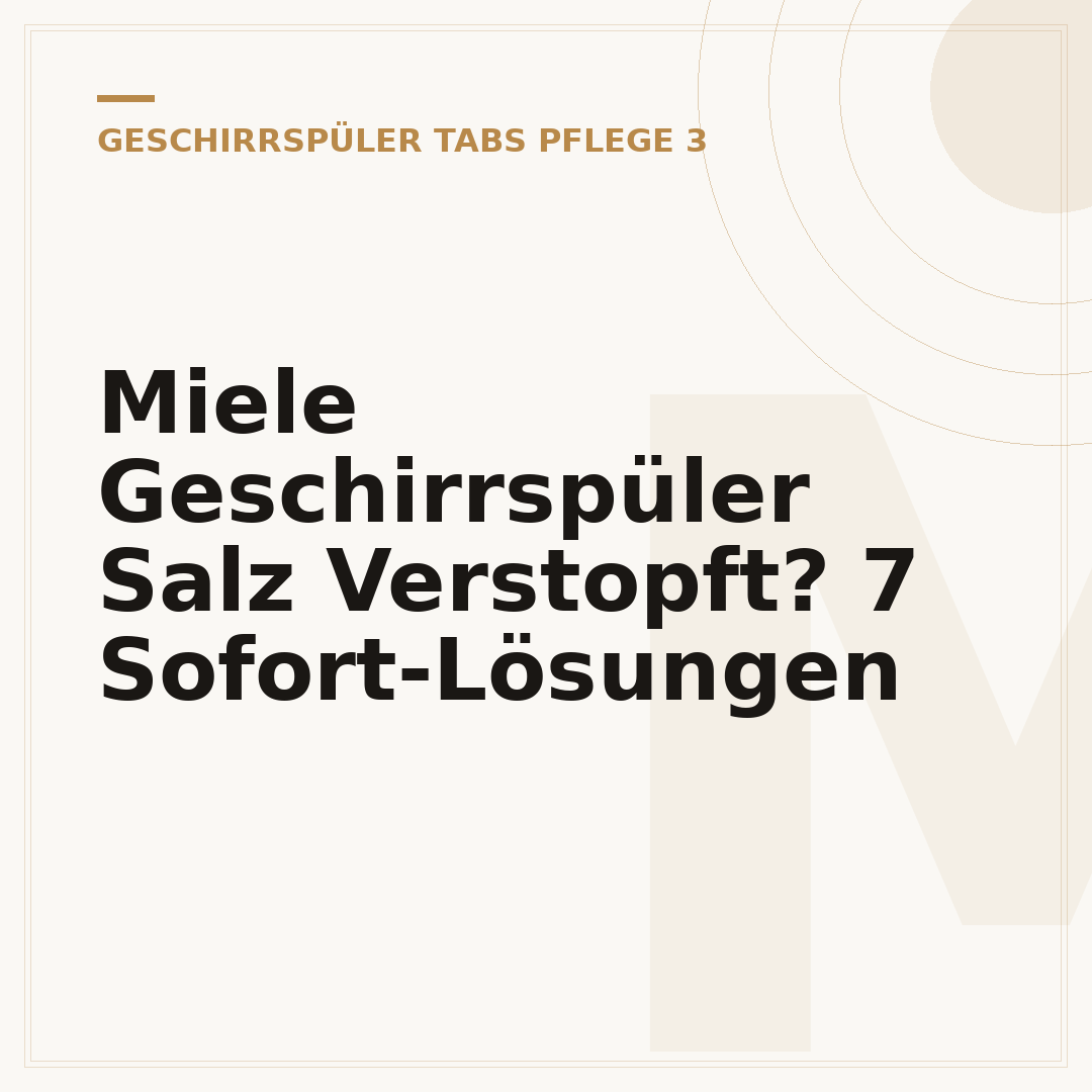 Miele Geschirrspüler Salz Verstopft? 7 Sofort-Lösungen