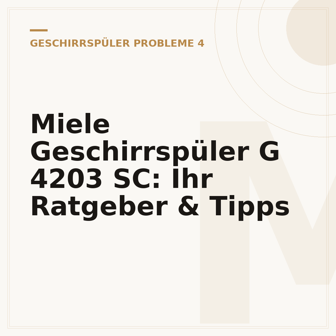 Miele Geschirrspüler G 4203 SC: Ihr Ratgeber & Tipps