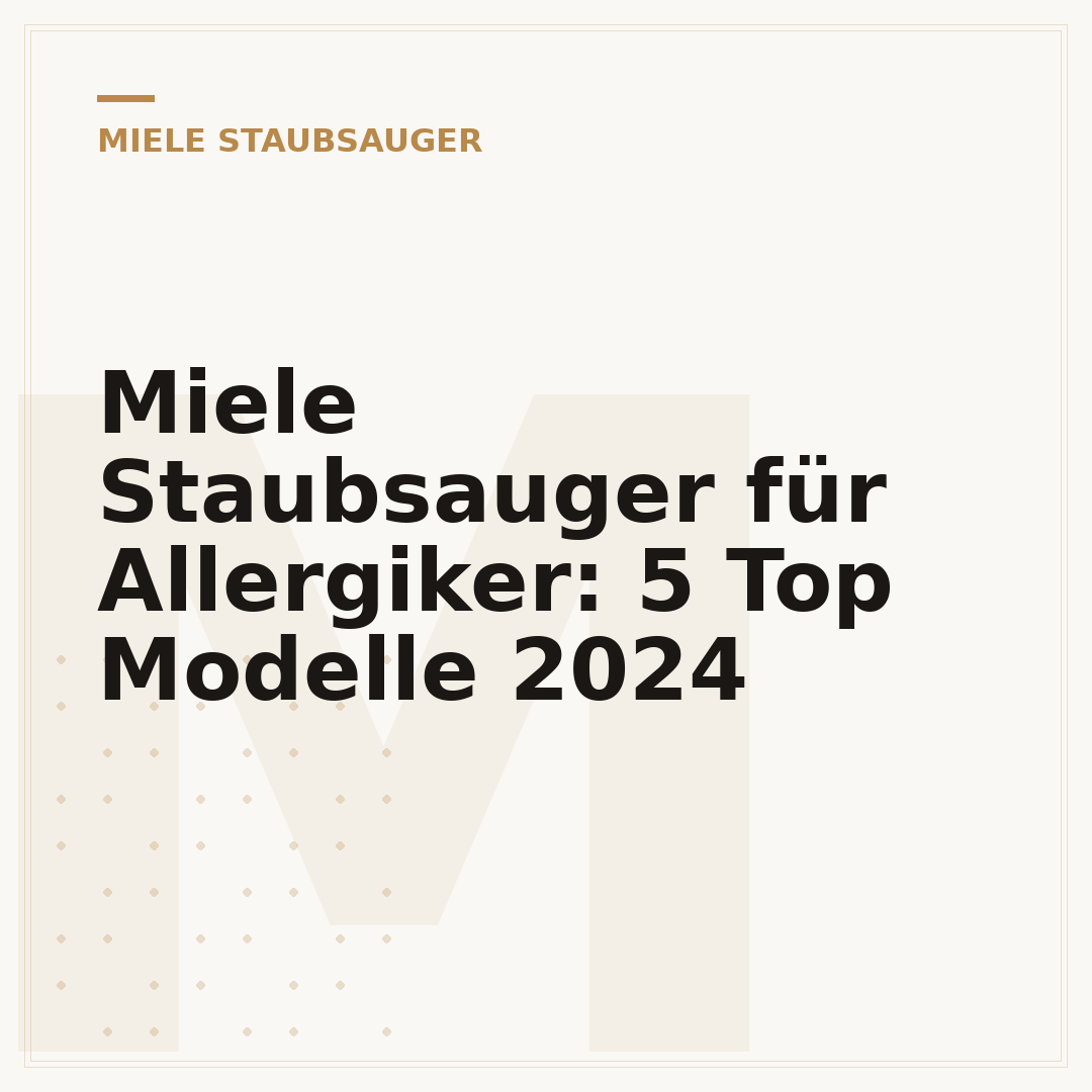 Miele Staubsauger für Allergiker: 5 Top Modelle 2024
