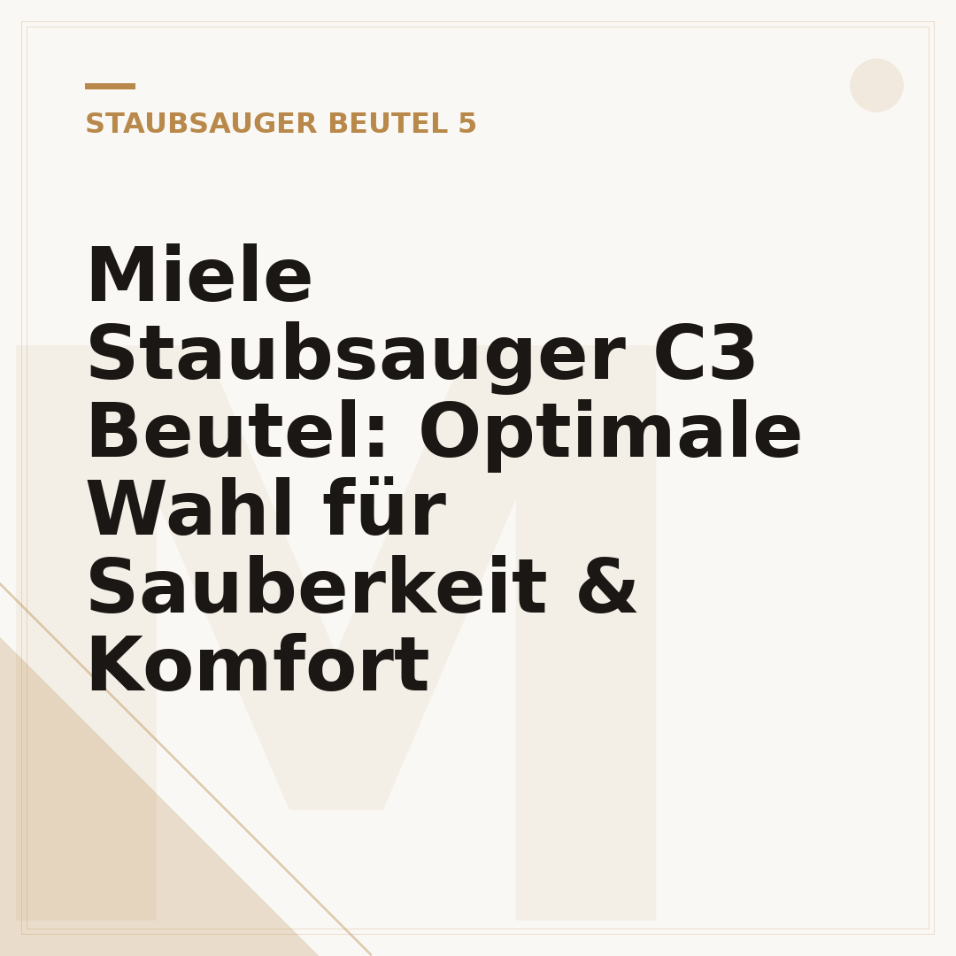Miele Staubsauger C3 Beutel: Optimale Wahl für Sauberkeit & Komfort