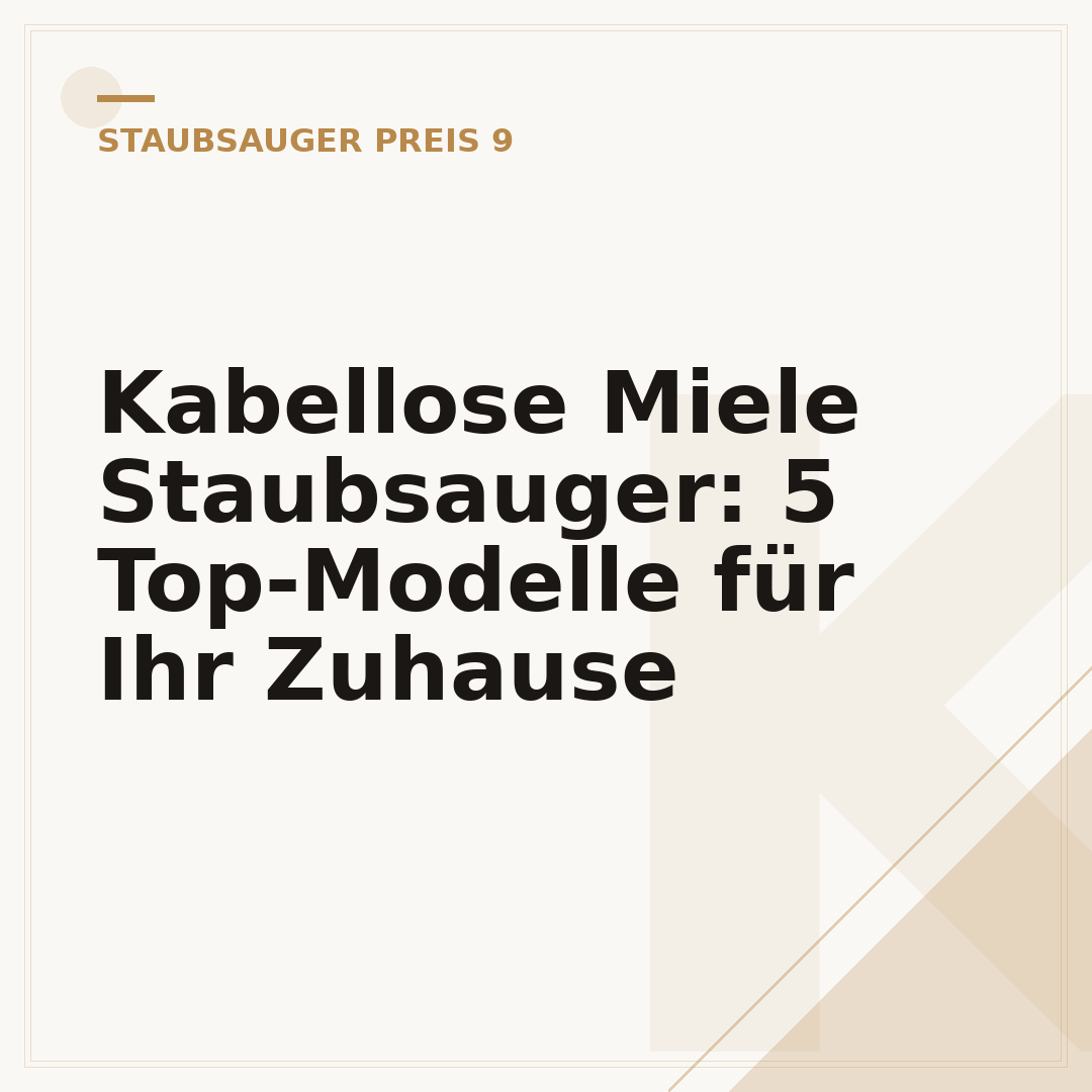 Kabellose Miele Staubsauger: 5 Top-Modelle für Ihr Zuhause