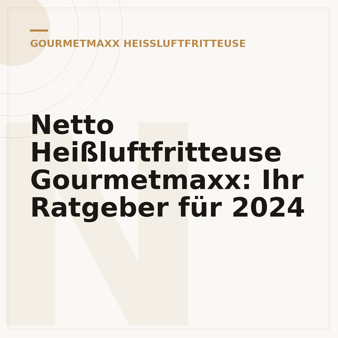 Netto Heißluftfritteuse Gourmetmaxx: Ihr Ratgeber für 2024