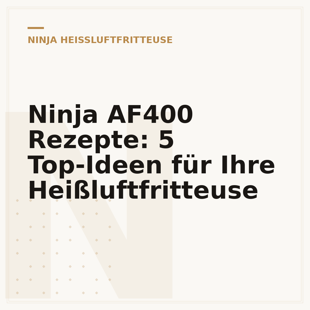 Ninja AF400 Rezepte: 5 Top-Ideen für Ihre Heißluftfritteuse