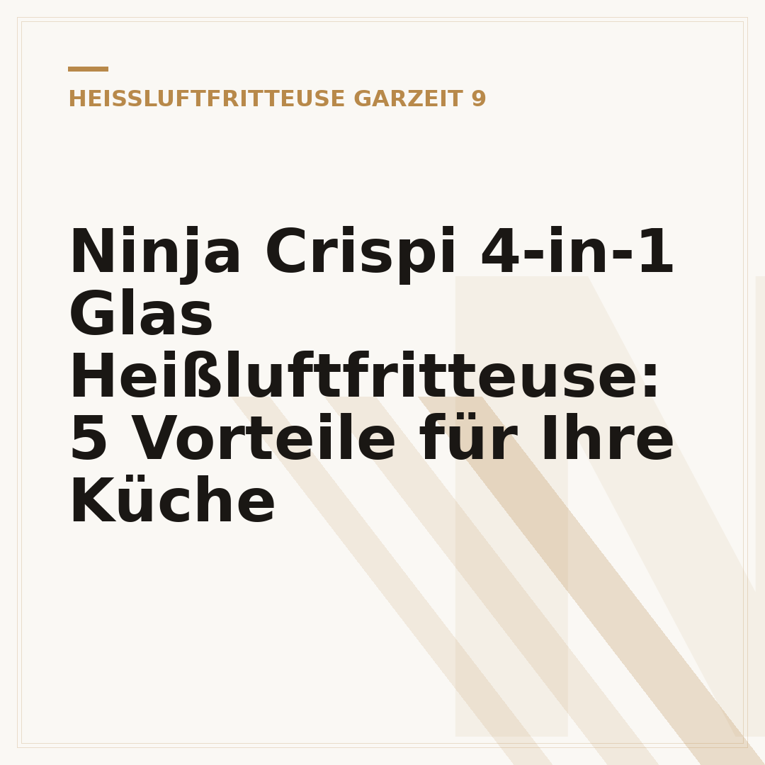 Ninja Crispi 4-in-1 Glas Heißluftfritteuse: 5 Vorteile für Ihre Küche